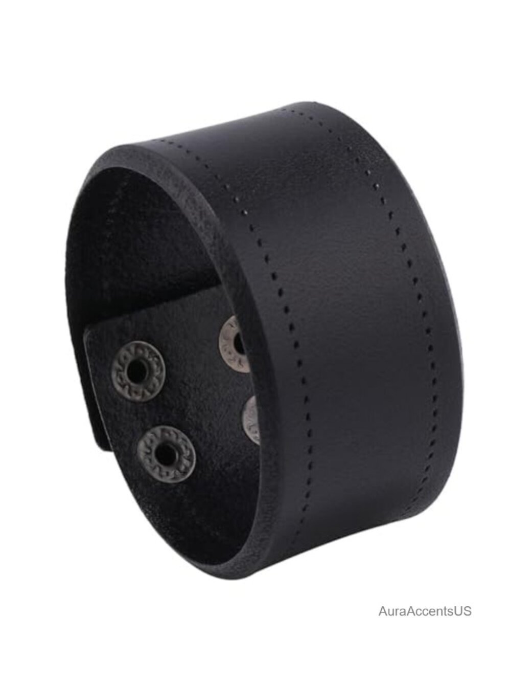 Genuine Cowhide Leather Cuff Bracelet Adjustable Wide Bangle Unisex Retro